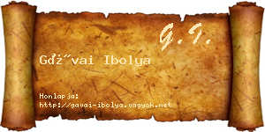 Gávai Ibolya névjegykártya