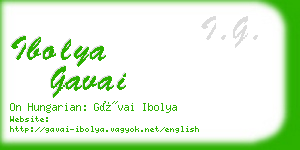 ibolya gavai business card